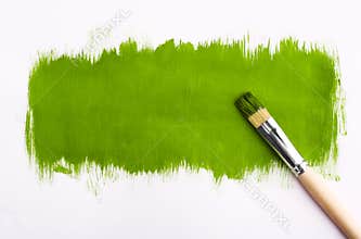 Brush for paint. On gray background