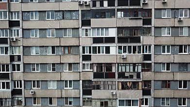 Poor Old Apartment Building in Russia