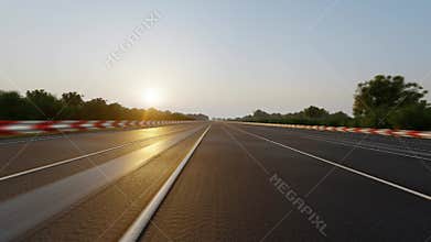 Driving on the race track
