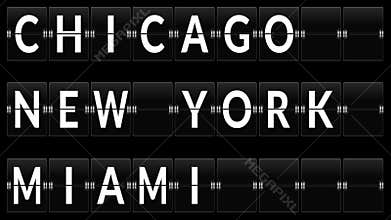 Airport flip board display