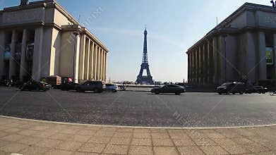 Timelapse of Eiffel Tower in Paris from Trocadero
