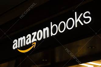 Sign of Amazon Books store
