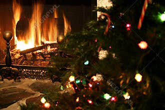 Fireplace & Christmas tree