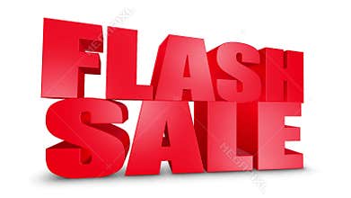 Flash Sale 3D Text Come Down 3D Animation Render.
