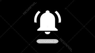 Mouse Clicking Bell Button and Turns Notifications On. Youtube Animation