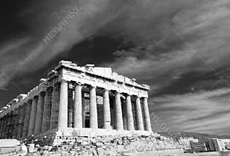 Ancient Parthenon in Acropolis Athens Greece