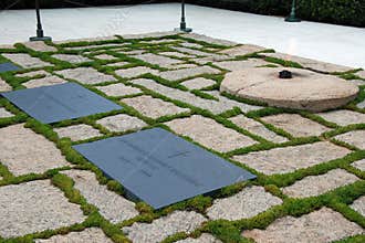 Gravestone of JFK on Arlington National Cemetery