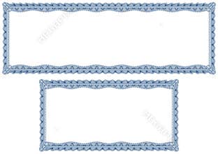 Blank guilloche borders for diploma or certificate