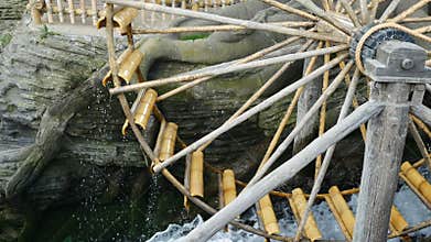 Water mill working footage real time