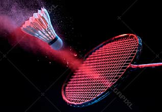 Badminton action , Badminton shuttlecock, Fast Shuttlecock