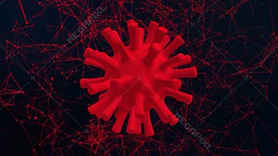 Concept of virus circulation and contagion. Contagious viral disease