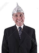 Funny Businessman Aluminum Hat, Mind Control