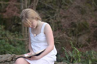 Teenager Reading Her Bible