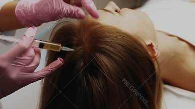 Plasma treatment, plasmolifting or PRP method point the introduction of the patient's own plasma enriched with
