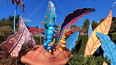 Entertainment resort, Disneyland Paris in Chessy, France.