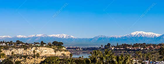 Newport Beach back bay view in winter