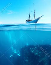 Divers on a shipwreck