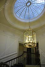 Skylight and chandelier