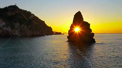 Sunrise through the cave