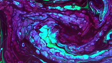 Abstract Background With Psychedelic Painting in Vivid Liquid Colors Texture