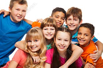 Lump of happy kids