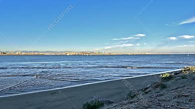 Looking Inland Towards the Los Angeles Coastline from Cabrillo Beach
