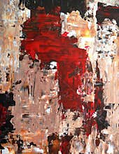 Red and Brown Abstract Art Painting