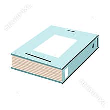 Book. School textbook in blue tones. Clipart