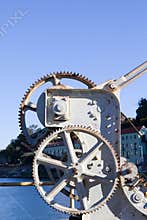Aged Iron crane