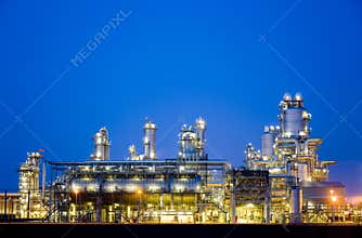 Refinery at night 5