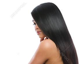 Beauty portrait of asian brunette girl