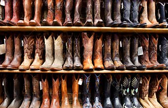 Wall of Cowboy Boots