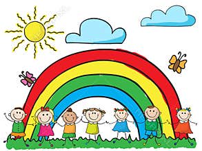 Children holding hands