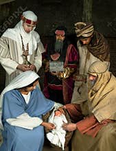 Wisemen Christmas scene