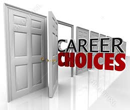 Career Choices Words Many Doors Opportunities Jobs