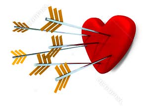 Love heart arrows