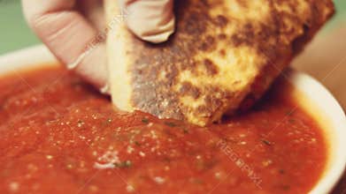 Contour effect of Mexican Cuisine Secret. Process of preparation Quesadillas 3 Ways Recipe 4K