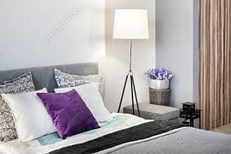 Modern bedroom detail interior design