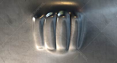Fist Punched Metal