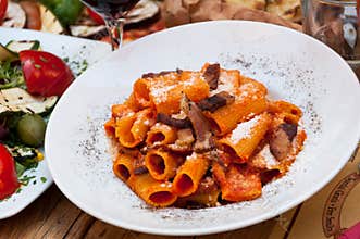 Italian food pasta dish