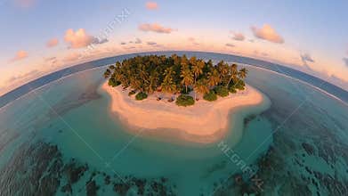 Serene Tropical Island Paradise at Dawn