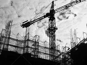 Construction Site Silhouette