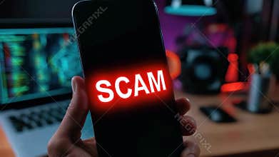 Vishing pharming breach: scam deception, fake tech support, phishing message, online vulnerability, social scam, investment fraud