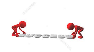 3D concept animatiom of success