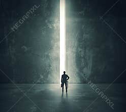 The light from the open door