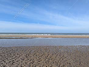 Sunny day on the beach in Zandvoort, a town close to Amsterdam with an F1 track