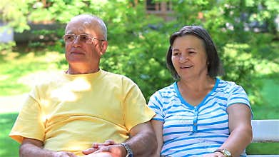 Senior couple relaxing together