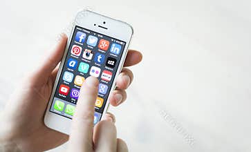 Social media on iPhone 5