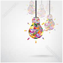 Creative light bulb symbols