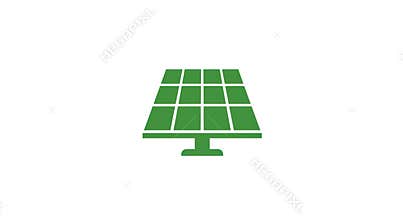 Green Solar Panel Icon